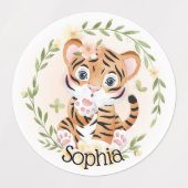 Étiquettes de Tigers mignons (Design 2)