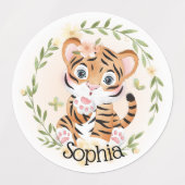 Étiquettes de Tigers mignons (Design 1)