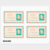 Étiquettes de timbres de Noël rétro - Cookie (Feuille)