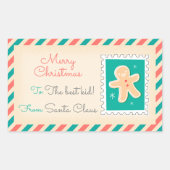 Étiquettes de timbres de Noël rétro - Cookie (Devant)
