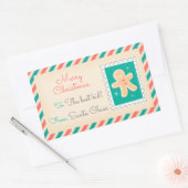 Étiquettes de timbres de Noël rétro - Cookie (Enveloppe)