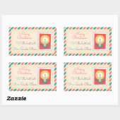 Étiquettes de timbres d'étape de Noël rétro - Boug (Feuille)