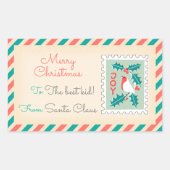 Étiquettes de timbres postés de Noël - Joie (Devant)