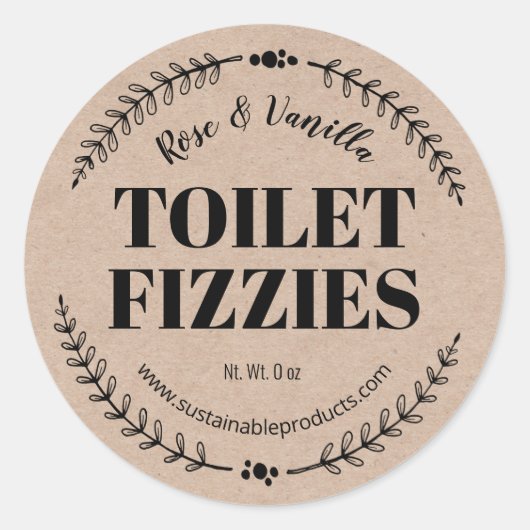 Étiquettes de toilette Fizzy (Devant)
