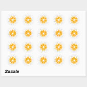 Étiquettes de tranche orange aquarelle (Feuille)
