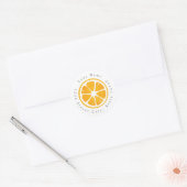 Étiquettes de tranche orange aquarelle (Enveloppe)
