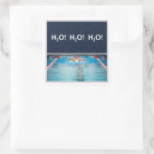 Étiquettes de vacances de Noël de natation (Sac)