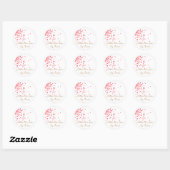 Étiquettes de vacances Red Confetti (Feuille)