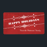 Étiquettes de vacances Red Slanted Chalkboard<br><div class="desc">Elégant et élégant Slanted Chalkboard Holiday Étiquettes en rouge avec une bordure art déco et un look arrière - plan tendance Chalkboard. Ces étiquettes de vacances chic et tendance sont faciles à customiser avec un accueil de Noël customisé et feraient de grands cadeaux. Cliquez sur "Customiser" pour plus d'options de...</div>