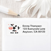 Étiquettes de vache noire et blanche (En situation)