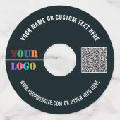 Étiquettes de verre à vin avec code QR et texte de (Dos)