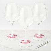 Étiquettes de verre à vin avec code QR et texte de (Lot)