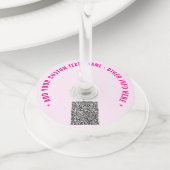 Étiquettes de verre à vin avec code QR personnalis (De près)