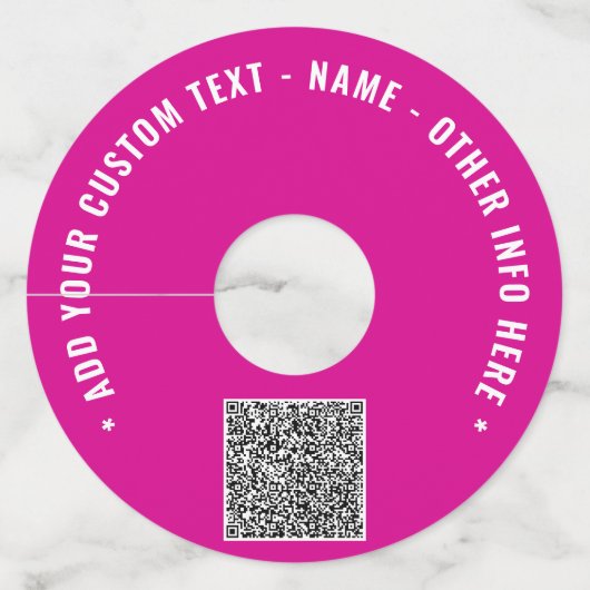 Étiquettes de verre à vin avec code QR personnalis (Dos)