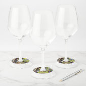 Étiquettes de verre à vin avec impression de vigno (Lot)