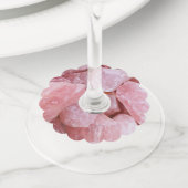 Étiquettes de verre à vin en papier gemme de crist (De près)