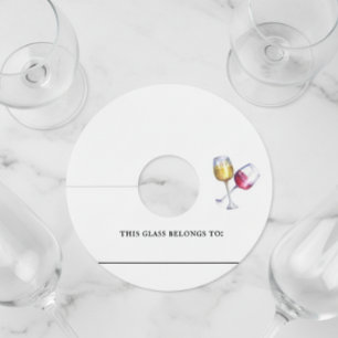 Étiquettes de Verre à Vin Marqueur Identificateur 