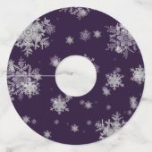 Étiquettes de verre de vin de renne violet (Dos)