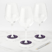 Étiquettes de verre de vin de renne violet (Lot)