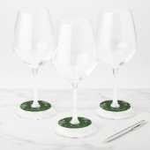 Étiquettes de verre de vin de rennes verts (Lot)