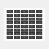 Étiquettes de vêtements modernes noirs et blancs (Feuille)