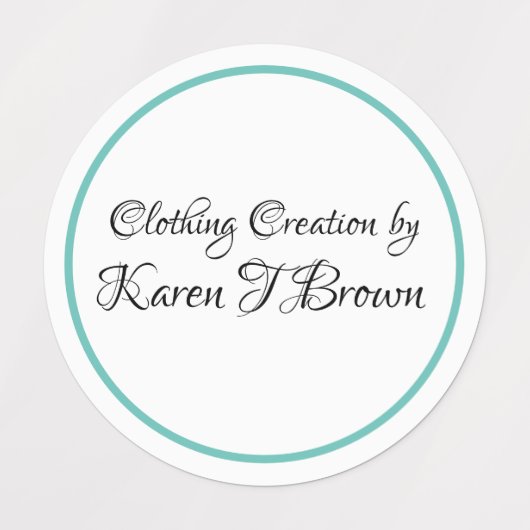Étiquettes de vêtements personnalisés (Design 1)