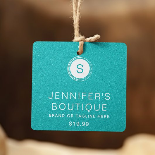 Étiquettes de vêtements Petite entreprise Aqua Par