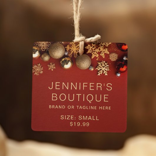 Étiquettes de vêtements Petite entreprise Festive 