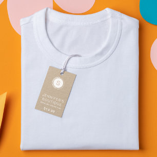 Étiquettes de vêtements Petite entreprise Kraft Bl
