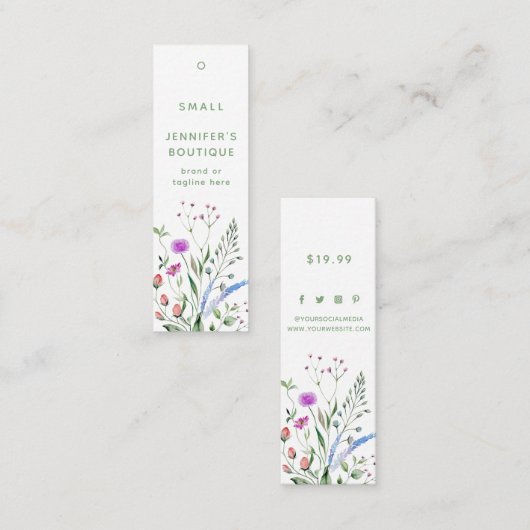 Étiquettes de vêtements Petite entreprise Luxe Flo (Devant / Derrière)