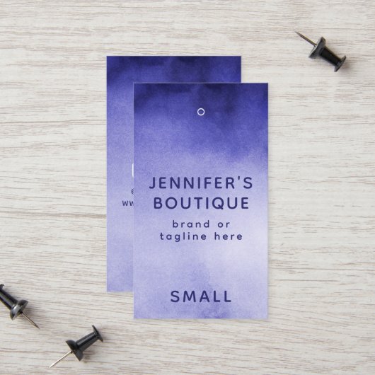 Étiquettes de vêtements Petite entreprise Luxe Pri (Devant/Arrière en situation)