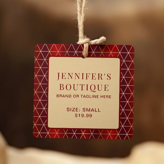 Étiquettes de vêtements Petite entreprise Luxe Rou