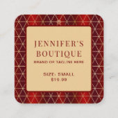 Étiquettes de vêtements Petite entreprise Luxe Rou (Devant)