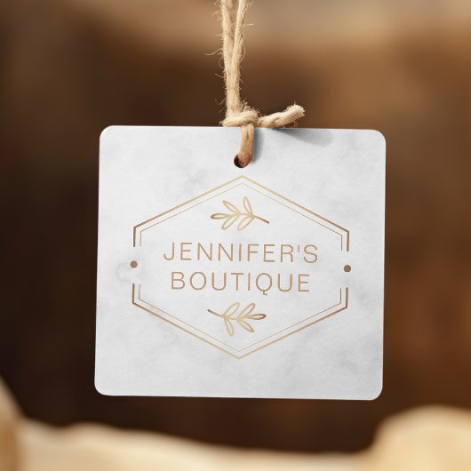 Étiquettes de vêtements Petite entreprise Marbre O