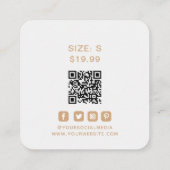 Étiquettes de vêtements Petite entreprise Marbre O (Dos)