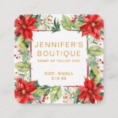 Étiquettes de vêtements Petite entreprise Noël Flo (Devant)