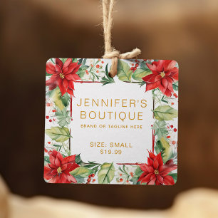 Étiquettes de vêtements Petite entreprise Noël Flo