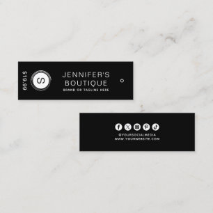 Étiquettes de vêtements Petite entreprise Noir Pri