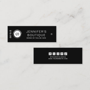 Étiquettes de vêtements Petite entreprise Noir Pri