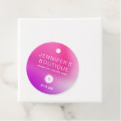 Étiquettes de vêtements Petite entreprise Ombre ro (En situation)