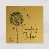 Étiquettes de vêtements Petite entreprise Or Prix  (Devant)