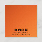 Étiquettes de vêtements Petite entreprise Orange F (Dos)