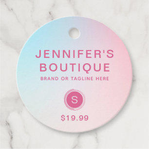 Étiquettes de vêtements Petite entreprise Pastel R