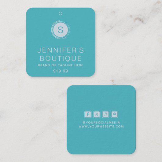 Étiquettes de vêtements Petite entreprise Peau (Devant / Derrière)