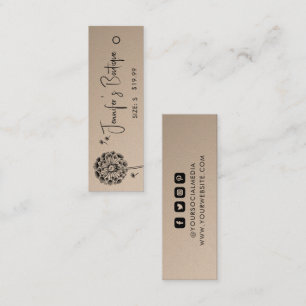 Étiquettes de vêtements Petite entreprise Prix Flo