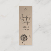 Étiquettes de vêtements Petite entreprise Prix Flo (Devant)