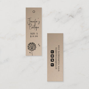 Étiquettes de vêtements Petite entreprise Prix Flo