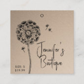 Étiquettes de vêtements Petite entreprise Prix Flo (Devant)