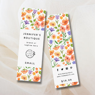 Étiquettes de vêtements Petite entreprise Prix flo