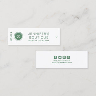 Étiquettes de vêtements Petite entreprise Prix ver